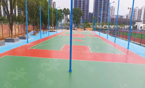 bb艾弗森官网硅pu篮球场完工案例